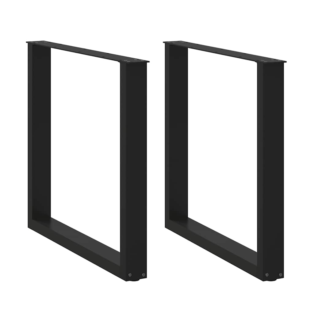 vidaXL Salontafelpoten 2 st U-vormig 30x(30-31) cm staal zwart
