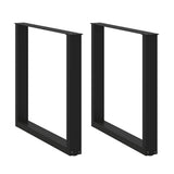 vidaXL Salontafelpoten 2 st U-vormig 30x(30-31) cm staal zwart
