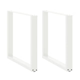 vidaXL Salontafelpoten 2 st U-vormig 30x(30-31) cm staal zwart