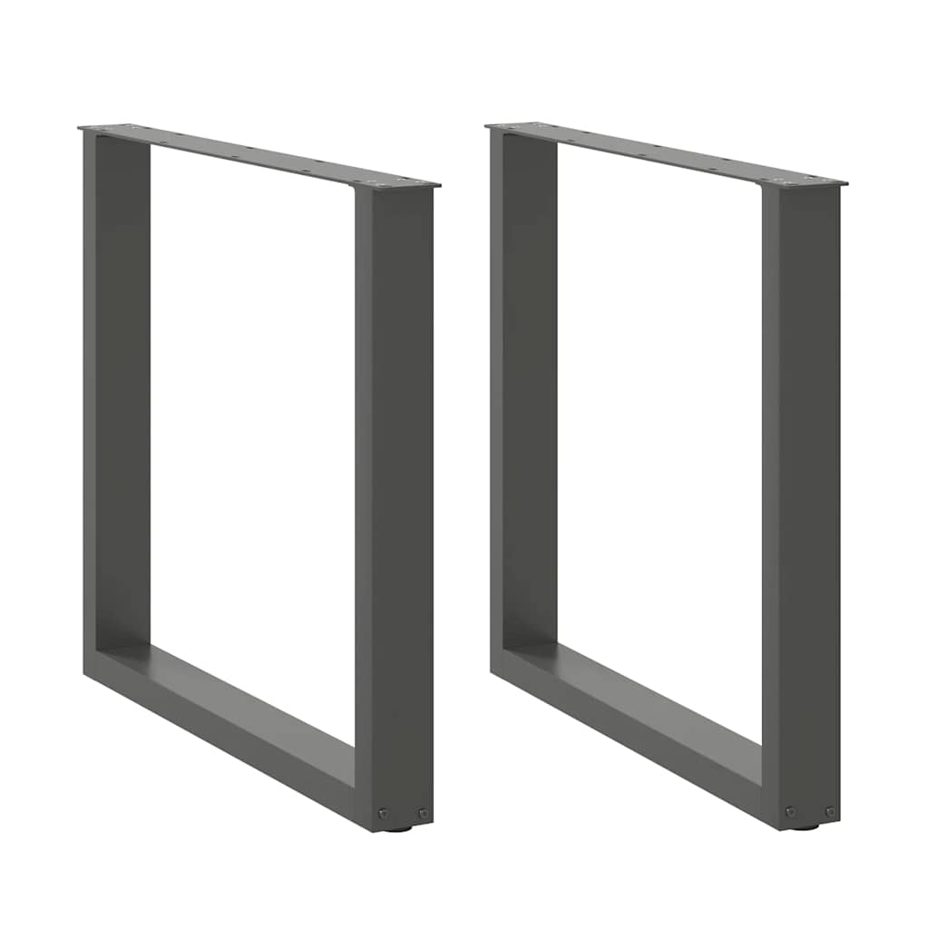vidaXL Salontafelpoten 2 st U-vormig 30x(30-31) cm staal zwart