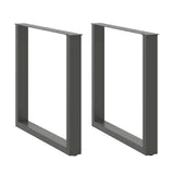 vidaXL Salontafelpoten 2 st U-vormig 30x(30-31) cm staal zwart