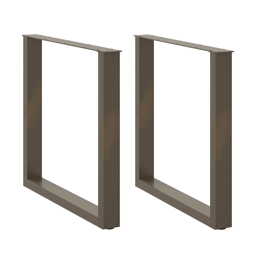 vidaXL Salontafelpoten 2 st U-vormig 30x(30-31) cm staal zwart