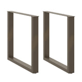 vidaXL Salontafelpoten 2 st U-vormig 30x(30-31) cm staal zwart