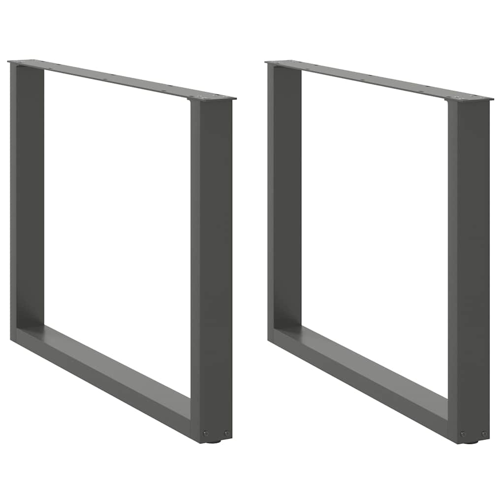 vidaXL Salontafelpoten 2 st U-vormig 30x(30-31) cm staal zwart