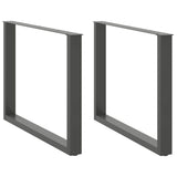 vidaXL Salontafelpoten 2 st U-vormig 30x(30-31) cm staal zwart