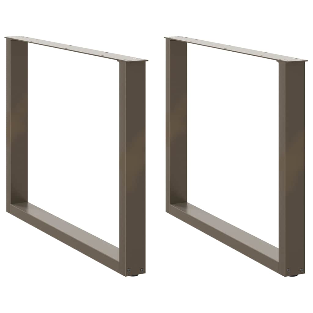 vidaXL Salontafelpoten 2 st U-vormig 30x(30-31) cm staal zwart