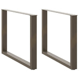 vidaXL Salontafelpoten 2 st U-vormig 30x(30-31) cm staal zwart