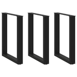 vidaXL Salontafelpoten 2 st U-vormig 30x(30-31) cm staal zwart