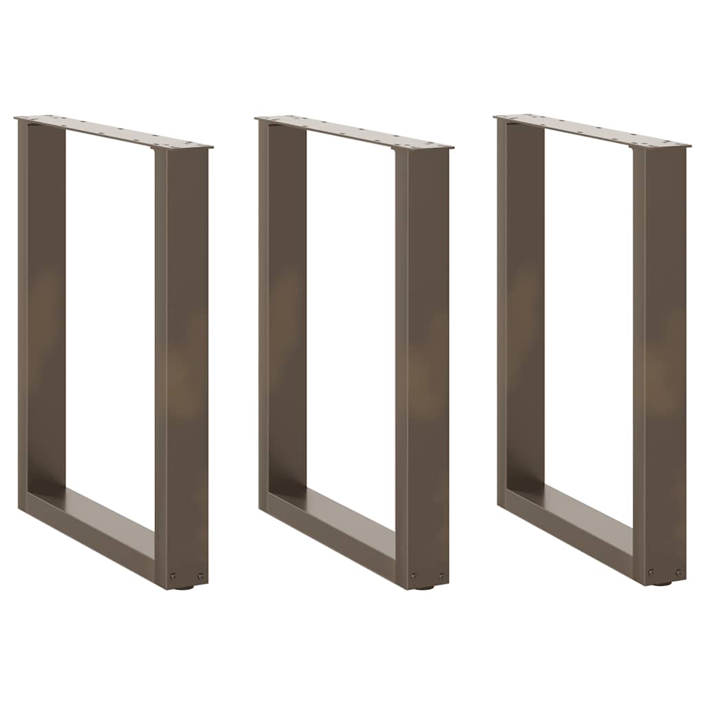 vidaXL Salontafelpoten 2 st U-vormig 30x(30-31) cm staal zwart