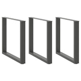 vidaXL Salontafelpoten 2 st U-vormig 30x(30-31) cm staal zwart