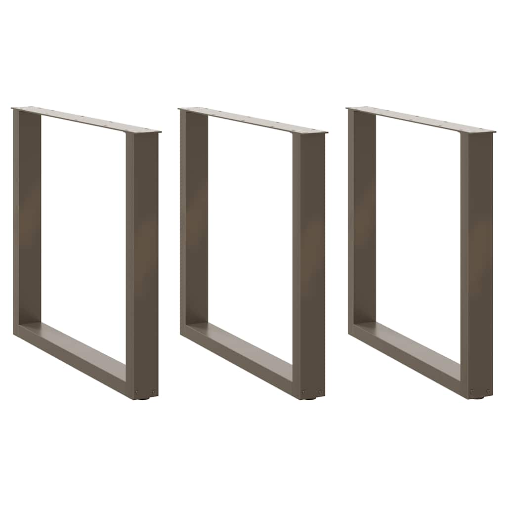 vidaXL Salontafelpoten 2 st U-vormig 30x(30-31) cm staal zwart
