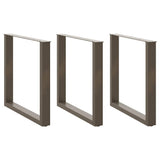 vidaXL Salontafelpoten 2 st U-vormig 30x(30-31) cm staal zwart