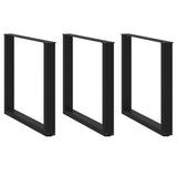 vidaXL Salontafelpoten 2 st U-vormig 30x(30-31) cm staal zwart