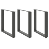 vidaXL Salontafelpoten 2 st U-vormig 30x(30-31) cm staal zwart