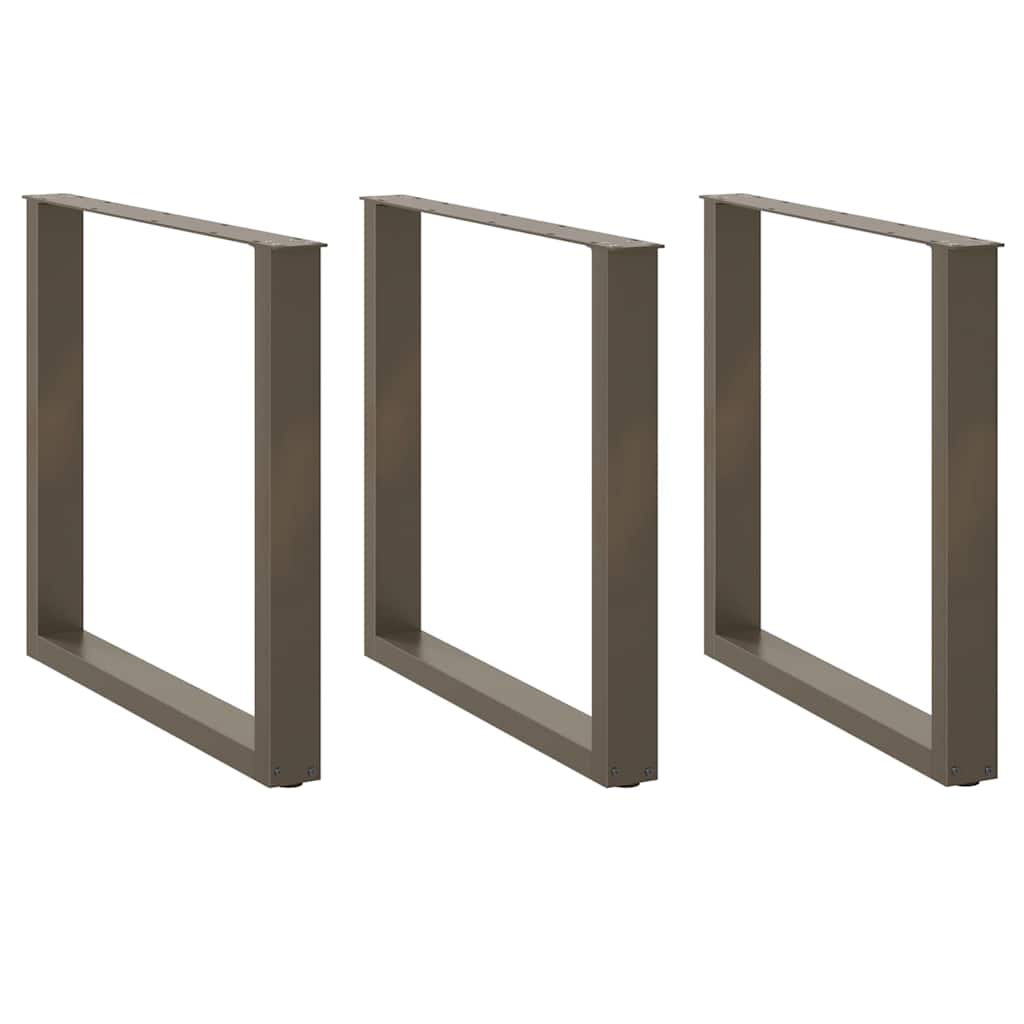 vidaXL Salontafelpoten 2 st U-vormig 30x(30-31) cm staal zwart
