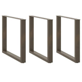 vidaXL Salontafelpoten 2 st U-vormig 30x(30-31) cm staal zwart