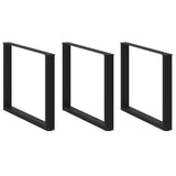 vidaXL Salontafelpoten 2 st U-vormig 30x(30-31) cm staal zwart
