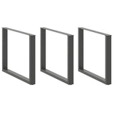 vidaXL Salontafelpoten 2 st U-vormig 30x(30-31) cm staal zwart