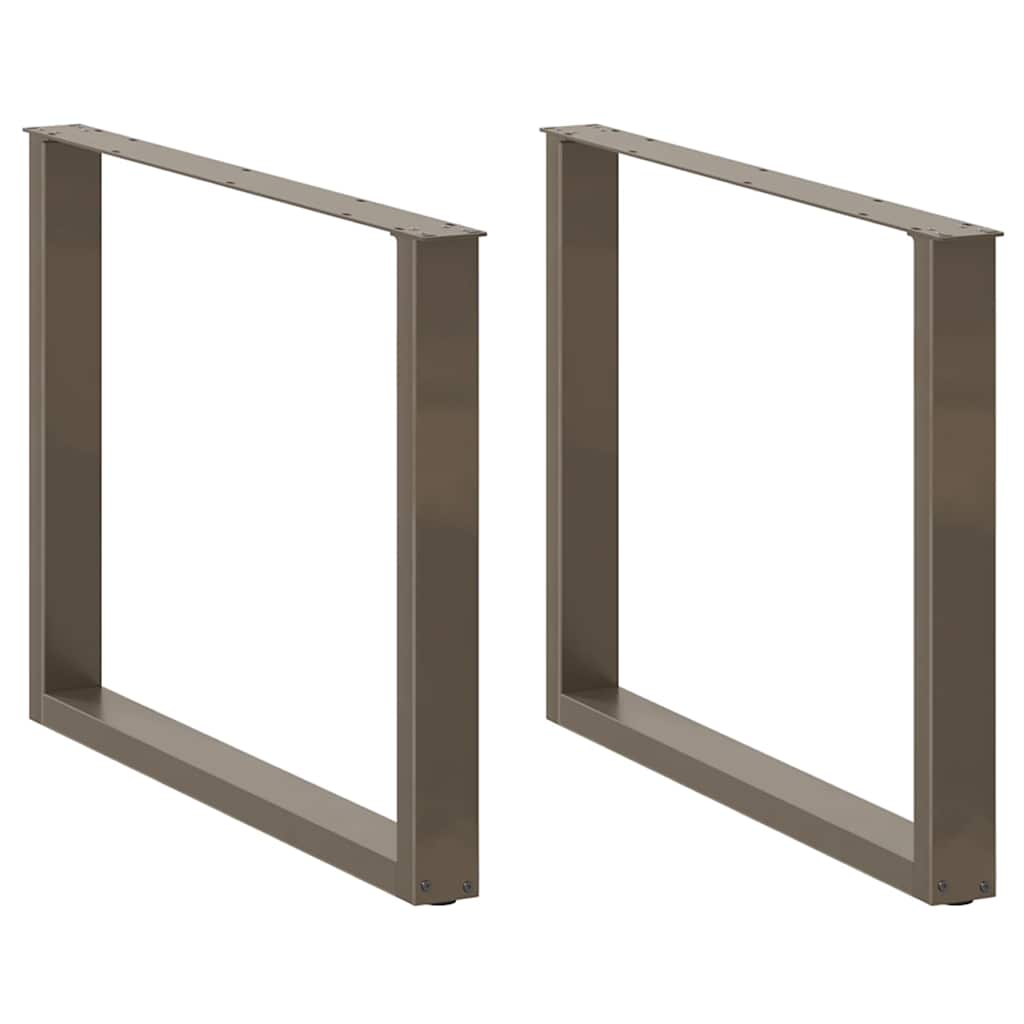 vidaXL Salontafelpoten 2 st U-vormig 30x(30-31) cm staal zwart