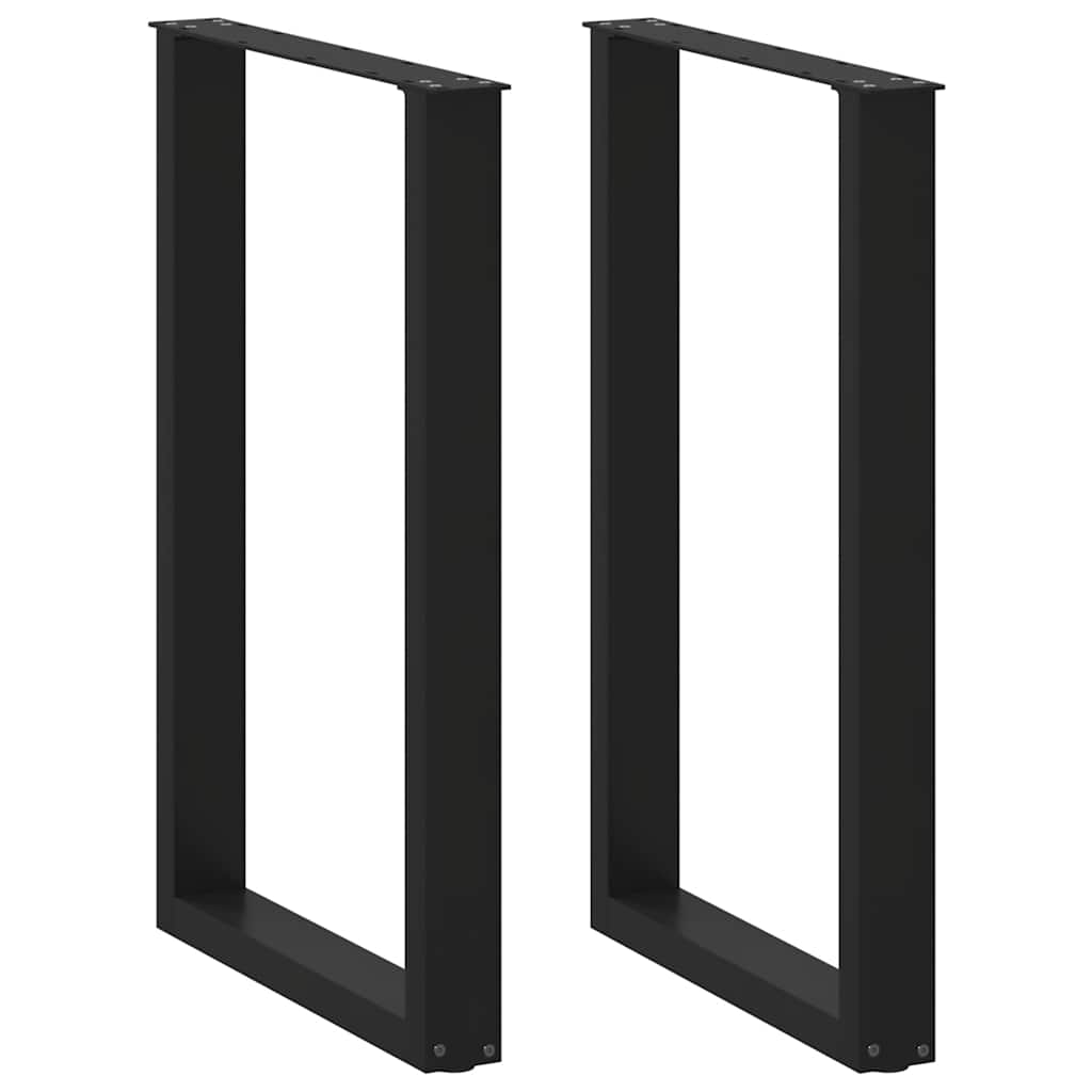 vidaXL Salontafelpoten 2 st U-vormig 30x(30-31) cm staal zwart
