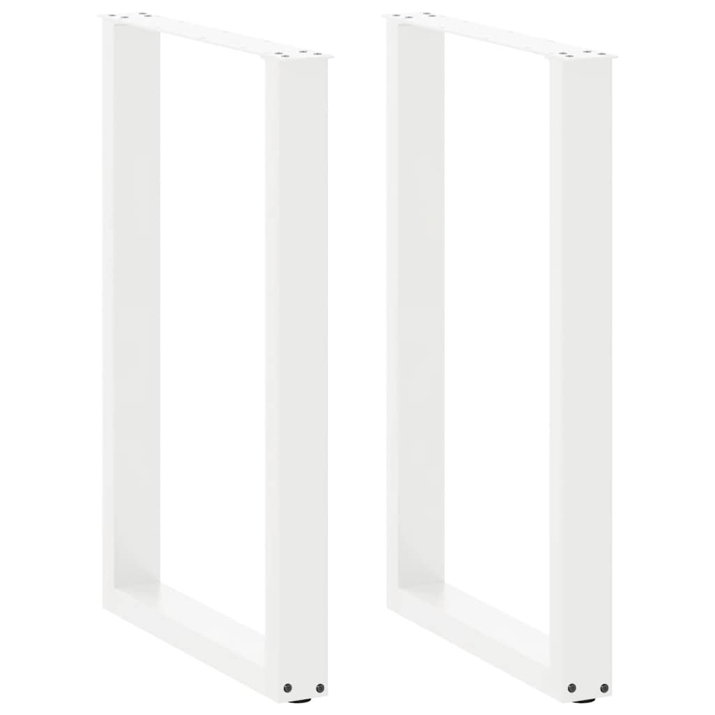 vidaXL Salontafelpoten 2 st U-vormig 30x(30-31) cm staal zwart