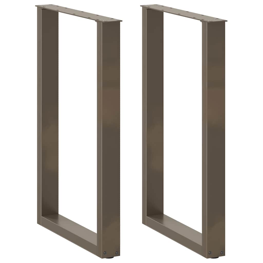 vidaXL Salontafelpoten 2 st U-vormig 30x(30-31) cm staal zwart