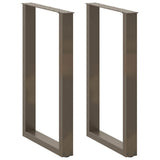 vidaXL Salontafelpoten 2 st U-vormig 30x(30-31) cm staal zwart