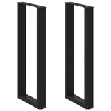 vidaXL Salontafelpoten 2 st U-vormig 30x(30-31) cm staal zwart