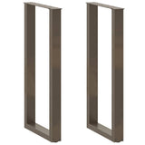 vidaXL Salontafelpoten 2 st U-vormig 30x(30-31) cm staal zwart
