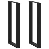 vidaXL Salontafelpoten 2 st U-vormig 30x(30-31) cm staal zwart