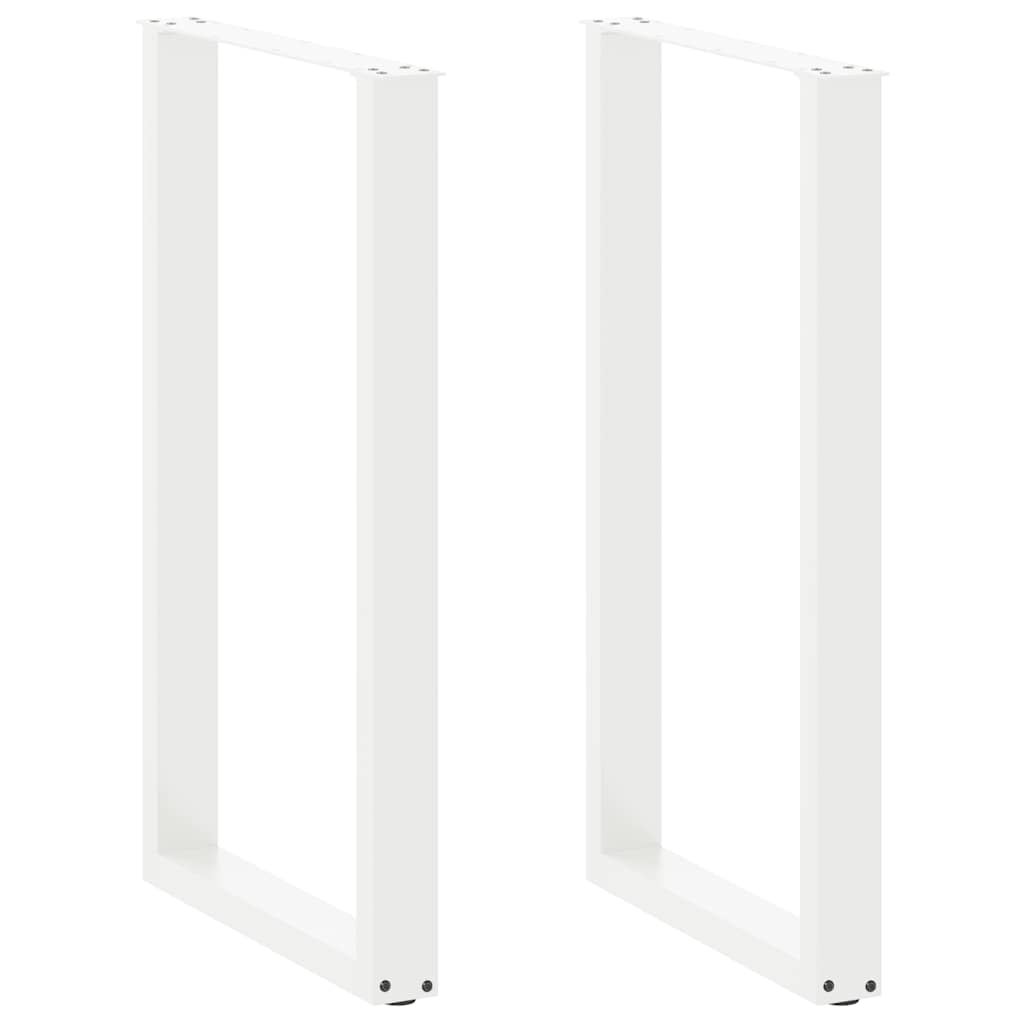 vidaXL Salontafelpoten 2 st U-vormig 30x(30-31) cm staal zwart