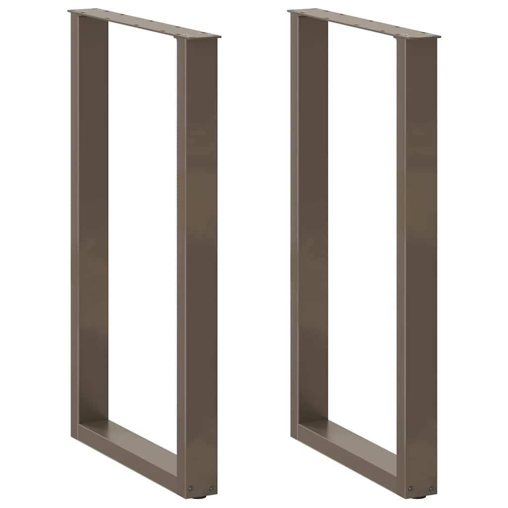 vidaXL Salontafelpoten 2 st U-vormig 30x(30-31) cm staal zwart