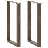 vidaXL Salontafelpoten 2 st U-vormig 30x(30-31) cm staal zwart