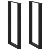 vidaXL Salontafelpoten 2 st U-vormig 30x(30-31) cm staal zwart