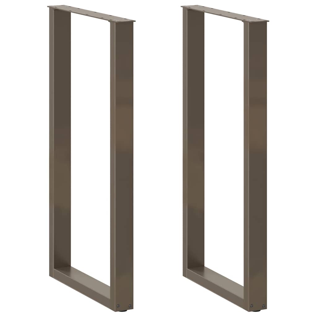 vidaXL Salontafelpoten 2 st U-vormig 30x(30-31) cm staal zwart