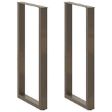 vidaXL Salontafelpoten 2 st U-vormig 30x(30-31) cm staal zwart