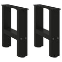 vidaXL Salontafelpoten 2 st 30x(30-31) cm staal zwart