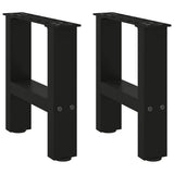 vidaXL Salontafelpoten 2 st 30x(30-31) cm staal zwart