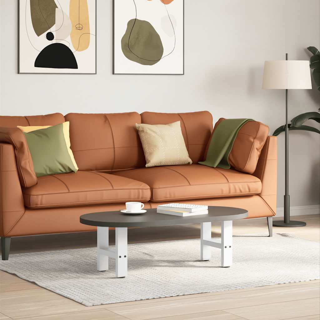 vidaXL Salontafelpoten 2 st 30x(30-31) cm staal zwart