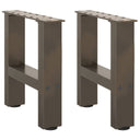 vidaXL Salontafelpoten 2 st 30x(30-31) cm staal zwart