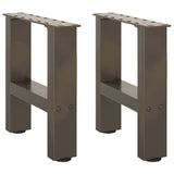 vidaXL Salontafelpoten 2 st 30x(30-31) cm staal zwart