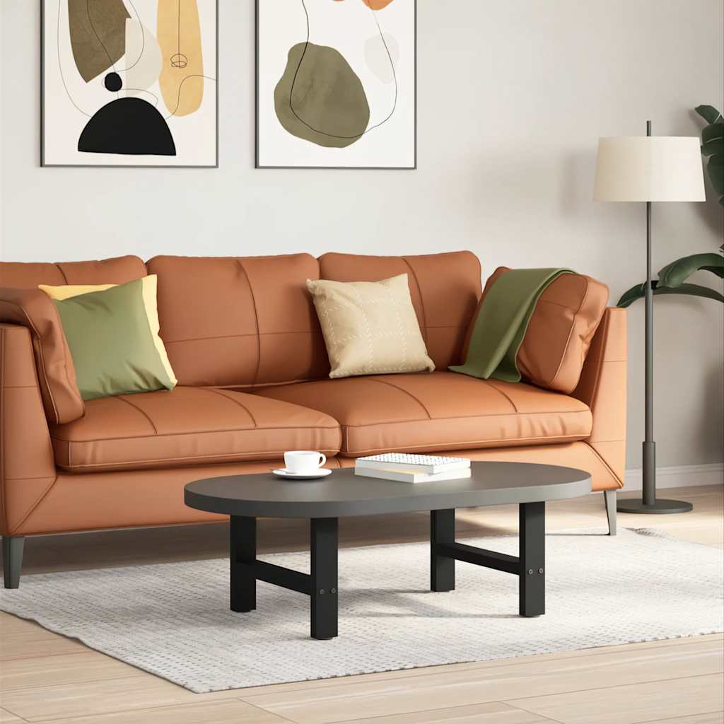 vidaXL Salontafelpoten 2 st 30x(30-31) cm staal zwart
