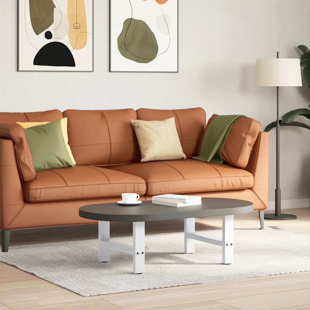 vidaXL Salontafelpoten 2 st 30x(30-31) cm staal zwart