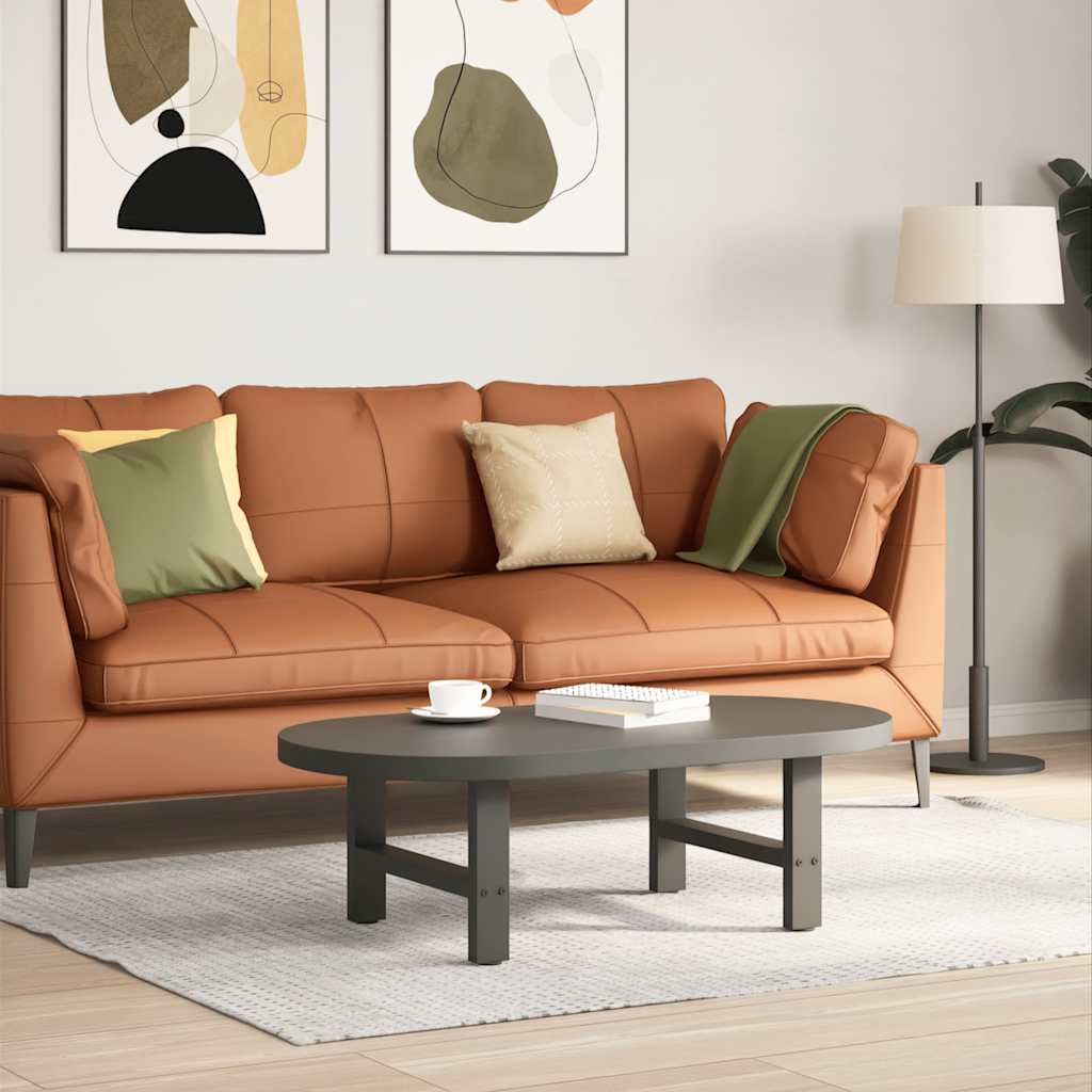 vidaXL Salontafelpoten 2 st 30x(30-31) cm staal zwart