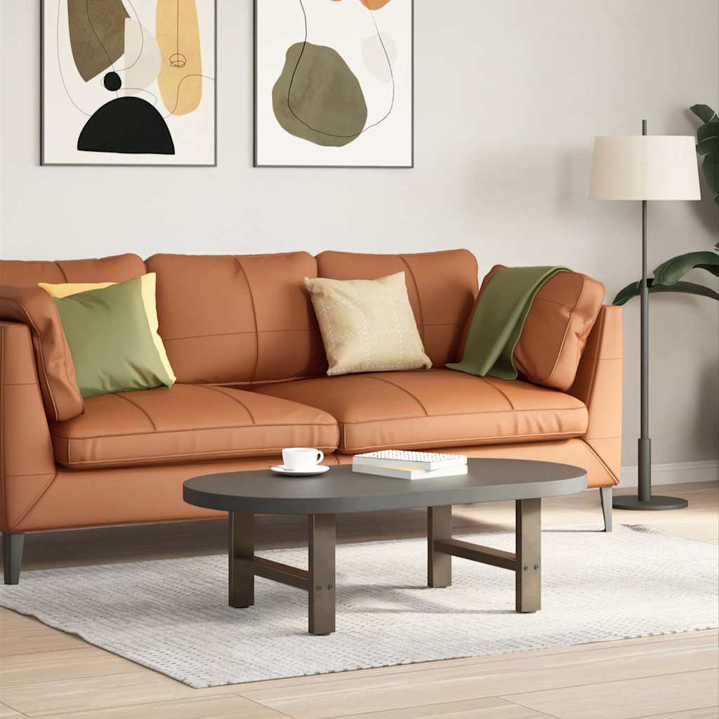 vidaXL Salontafelpoten 2 st 30x(30-31) cm staal zwart