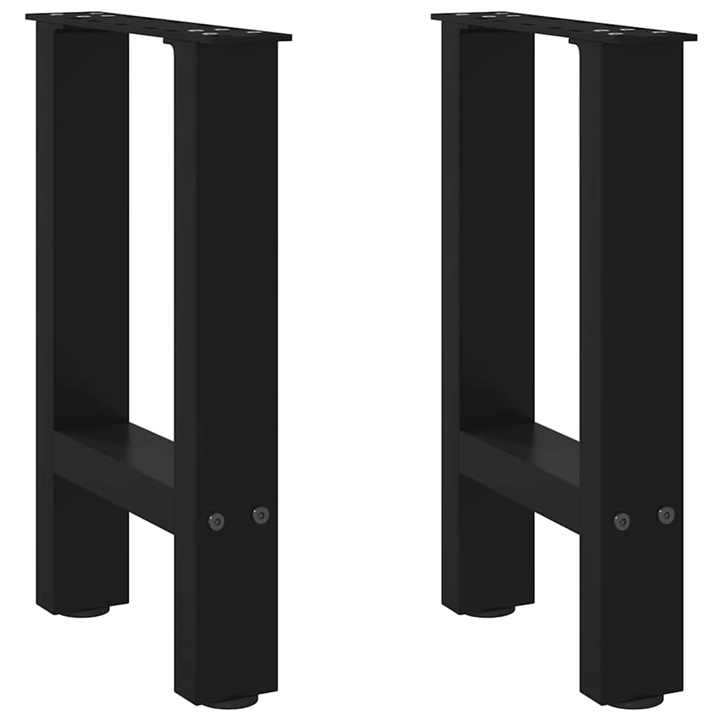 vidaXL Salontafelpoten 2 st 30x(30-31) cm staal zwart
