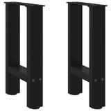 vidaXL Salontafelpoten 2 st 30x(30-31) cm staal zwart