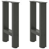 vidaXL Salontafelpoten 2 st 30x(30-31) cm staal zwart