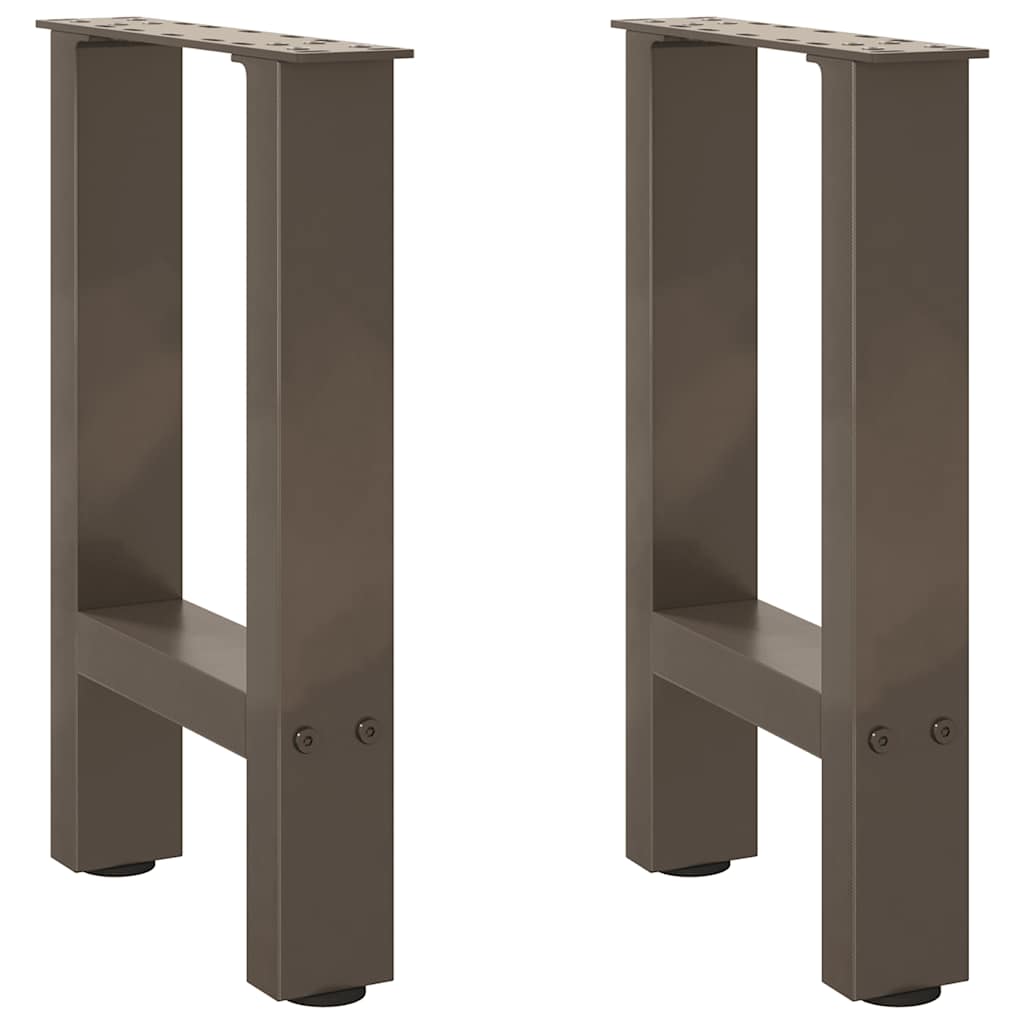 vidaXL Salontafelpoten 2 st 30x(30-31) cm staal zwart