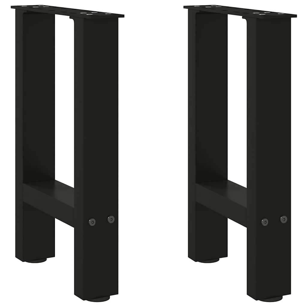 vidaXL Salontafelpoten 2 st 30x(30-31) cm staal zwart